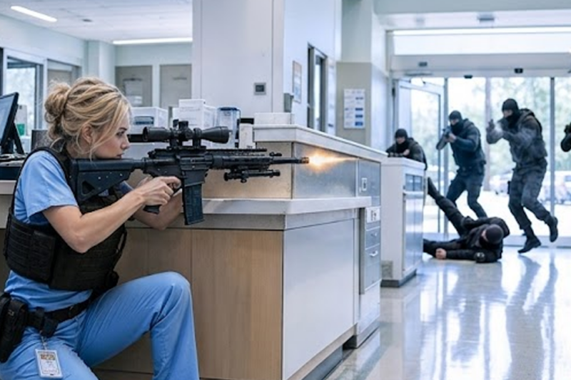THE QUIET NURSE WHO BECAME DEATH: ONE WOMAN AGAINST TWELVE MERCENARIES
