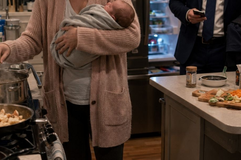 THE HEARTLESS HUSBAND WHO BERATED HIS EXHAUSTED WIFE WHILE SHE HELD THEIR NEWBORN