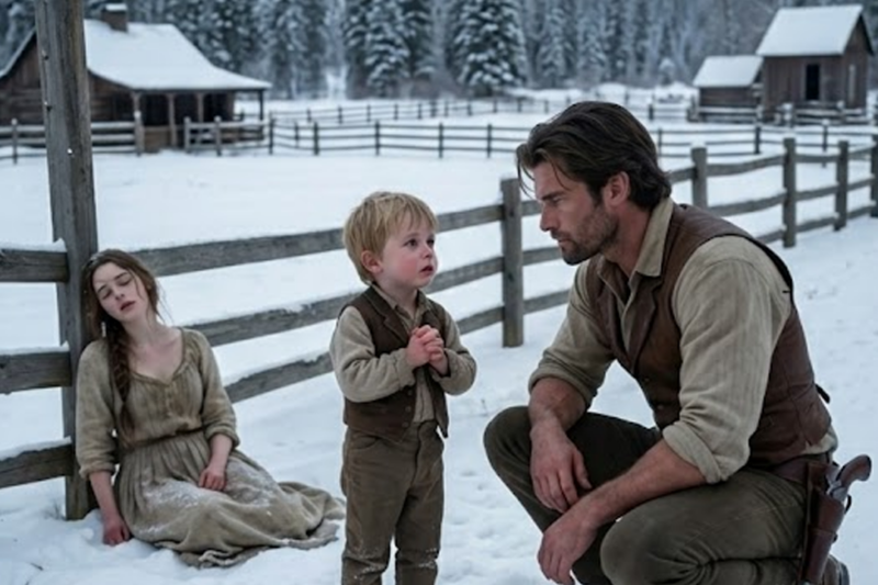 The Little Boy Whispered, “Mama Can’t Walk Anymore…”—The Cowboy Carried Them Both Into His Cabin…