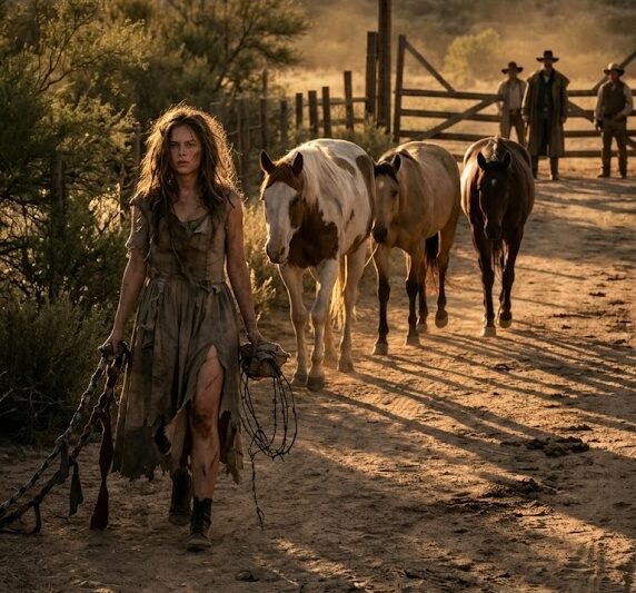 She Came Out of the Brush Limping — Leading the Three Horses His Rustlers Took