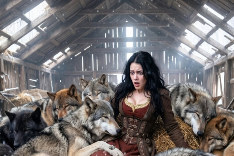 REJECTED OMEGA FOUND SHELTER IN A BARN — BY MORNING, TEN WOLVES SLEPT AROUND HER LIKE A NEST