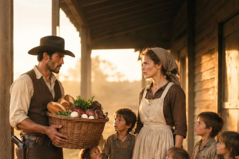 “MY BABIES HAVEN’T EATEN IN THREE DAYS” — SHE WHISPERED IT TO THE WIND, AND A COWBOY HEARD