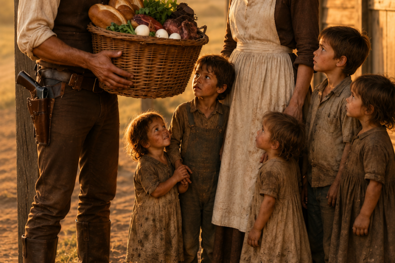 “My Babies Haven’t Eaten in Three Days” — She Whispered It to the Wind, and a Cowboy Heard