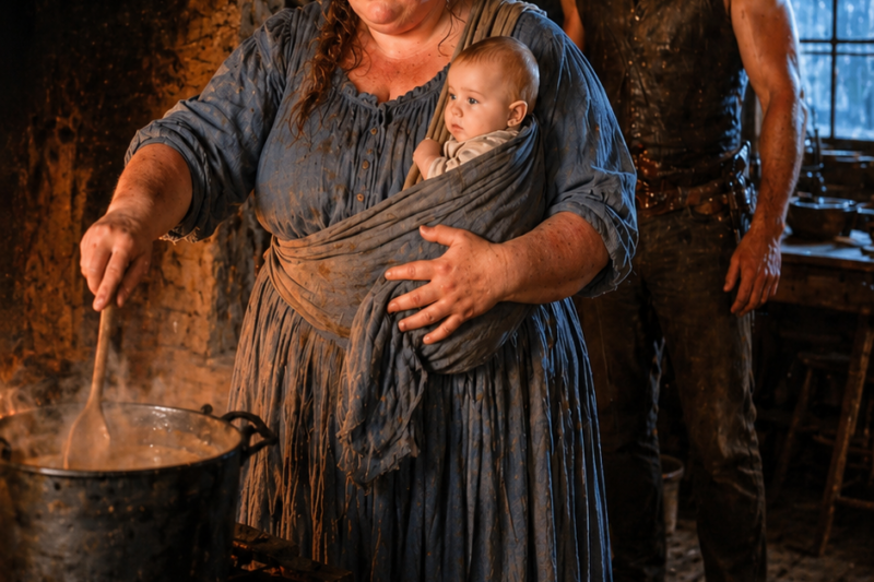 The Cowboy Hired a Widow Fat Girl to Cook—But It Was Her Baby’s Eyes That Rekindled His Heart