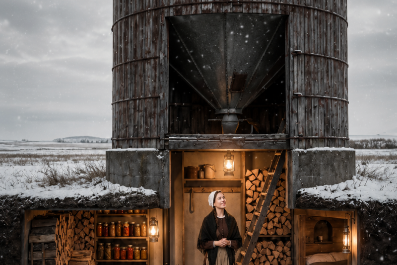 She Secretly Dug a Shelter Beneath the Old Silo — Then the Deadliest Blizzard Hit and Saved Them All