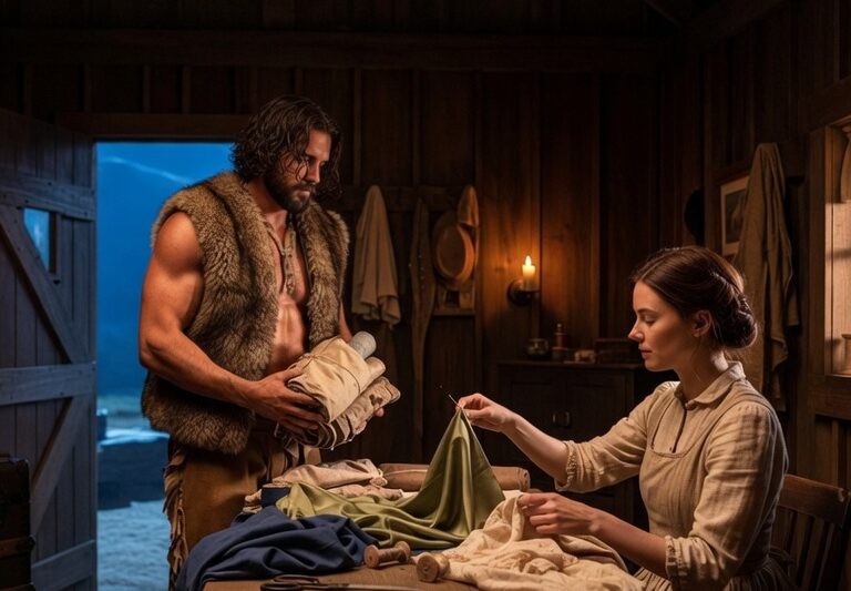 She Was The Seamstress Who Sewed By Moonlight, Mountain Man Brought Her Fabric And A Brighter Future