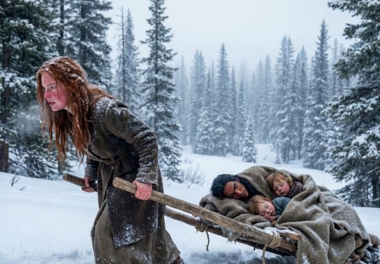 A Widow Saved a Frozen Man and His Twins in a Blizzard—Unaware He Was a Wealthy Apache Heir.