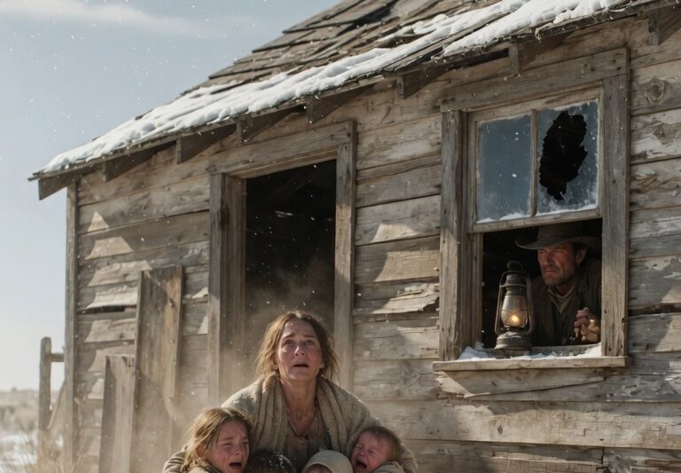 In the Snow, a Widow Collapsed on a Cowboy’s Porch with 4 Kids — He Whispered, “Come Inside.”