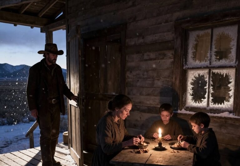 “Get Your Things..You’re Coming Home”— Cowboy Said After Seeing Widow and Her Kids Eating Leftovers