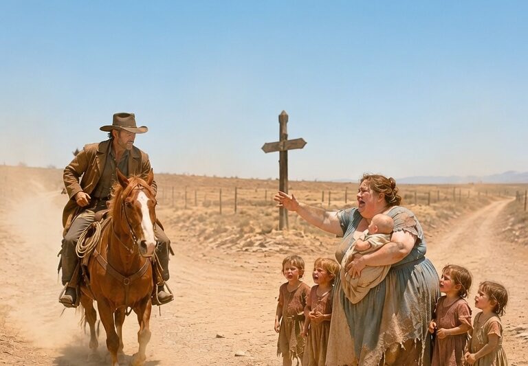 “There’s Nowhere for Us to Go…” She Cried — Until the Millionaire Cowboy Stepped Forward
