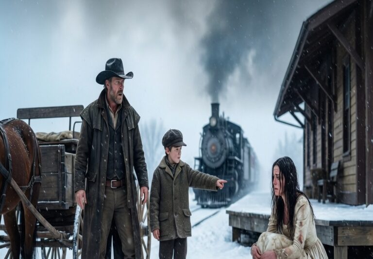 The Rancher Froze When His Son Recognized the Barefoot Bride in the Snow