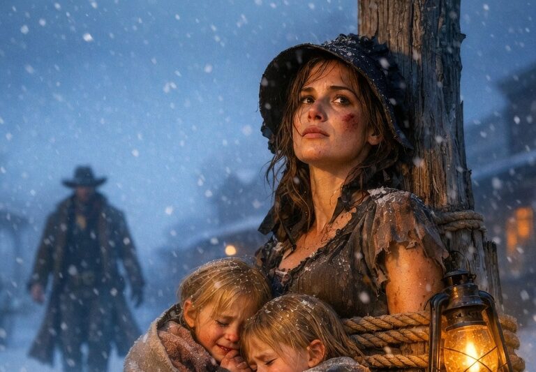 They Left Her Tied Up in the Freezing Storm With Her Girls—Until a Cowboy Stepped Out of the Dark