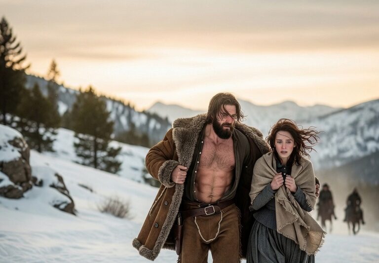 Mountain Man Saw Her Shivering Without a Proper Coat, He Gave Her His Own and Walked Cold Beside Her