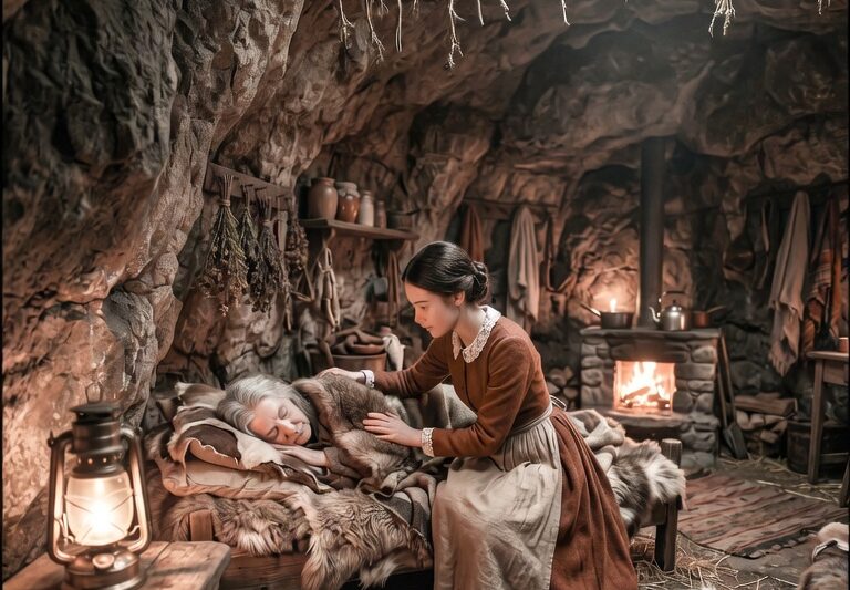 Thrown Out to Die With Her Mother in the Blizzard, She Built a Warm Cave Home That Saved the Town