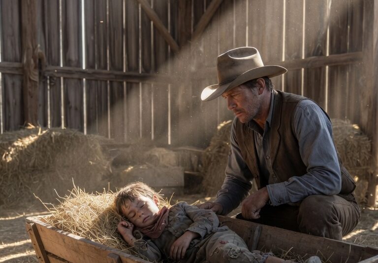 Drawn by Faint Cries in the Old Barn, the Cowboy Found a Sick Girl—A Summer That Changed Everythi
