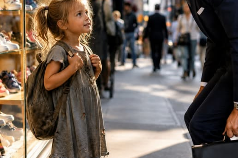 A POOR GIRL BEGS A BILLIONAIRE FOR SCHOOL SHOES, VOWING TO PAY HIM BACK — EVERYONE IS SHOCKED...