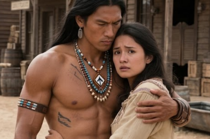 “YOU’RE SAFE HERE,” THE APACHE SAID SOFTLY — THEN THE GIRL SAW WHO WAS WAITING IN THE DARKNESS BEYOND THE FIRE