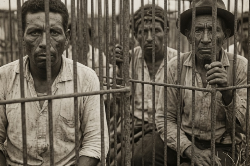 “THEY CALLED THEM PETS” — THE HORRIFYING FATE OF AFRICAN MEN LOCKED IN DOG CAGES FOR THE ENTERTAINMENT OF SLAVE MASTERS