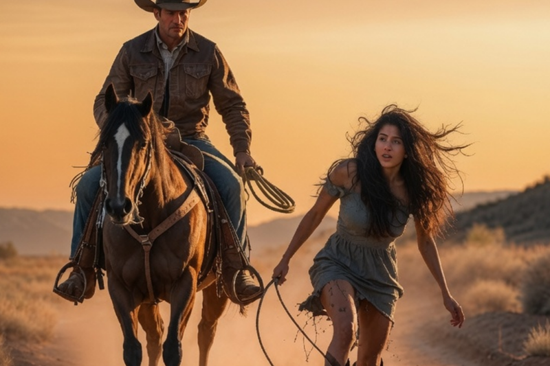 The Cowboy Saw the Girl Being Dragged By Her Hair—He Rode In and Took Her With a Bullet and Rope