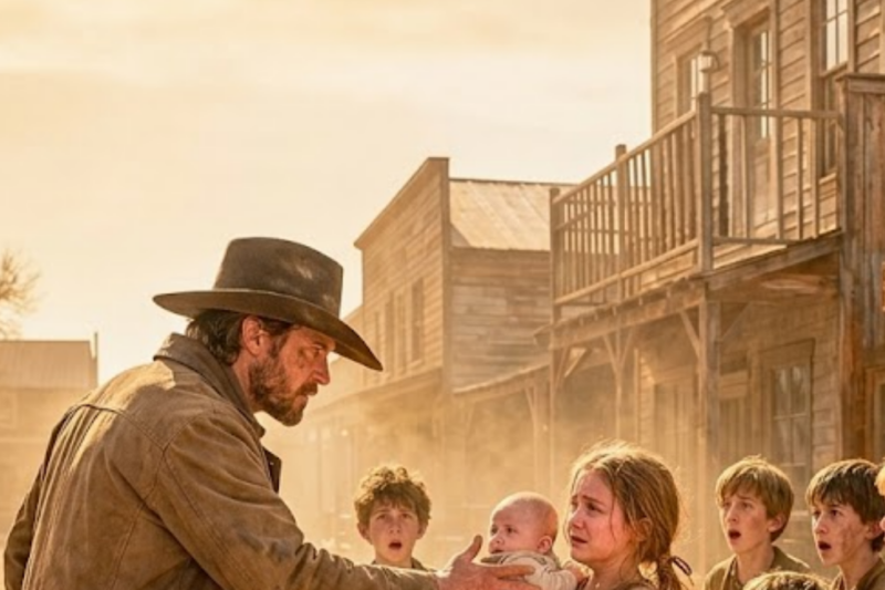 “I’ll Pay Every Last Cent” — A Lone Cowboy Steps In To Save Six Children, But His Motive Feels Deeply Unsettling