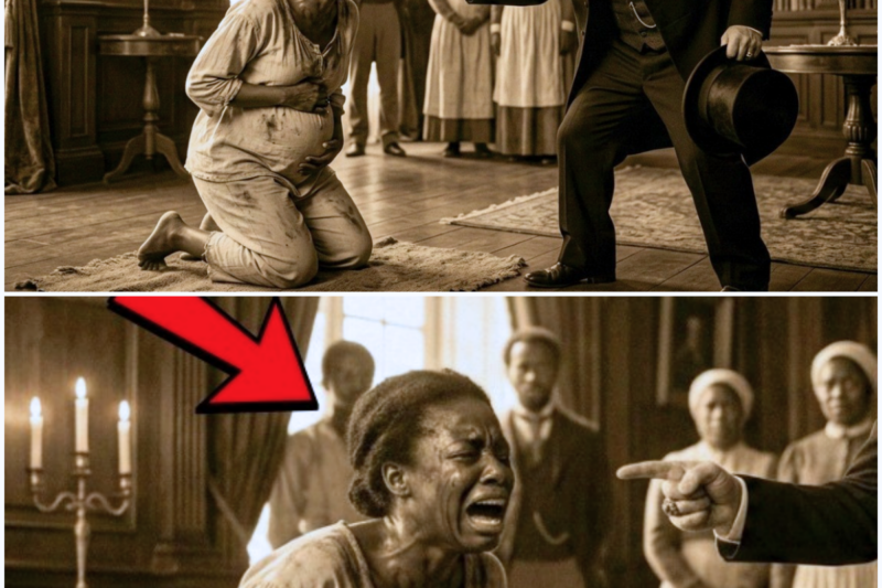 THE PREGNANT SLAVE MOTHER KNELT IN TEARS AS HER CHILD WAS TAKEN AWAY FOREVER