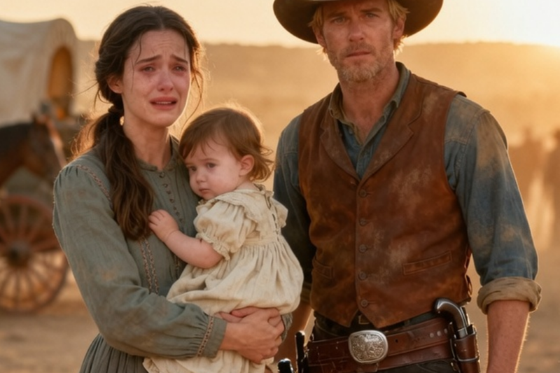 SHE WAS SOLD HOLDING HER BABY—THEN A COWBOY SAID, “I’LL BE FATHER AND HUSBAND”