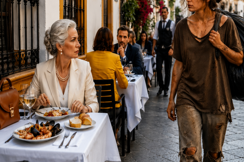 “Can I Eat What You Didn’t Finish”—Homeless Girl Asks the Billionaire… and She Changes Everything