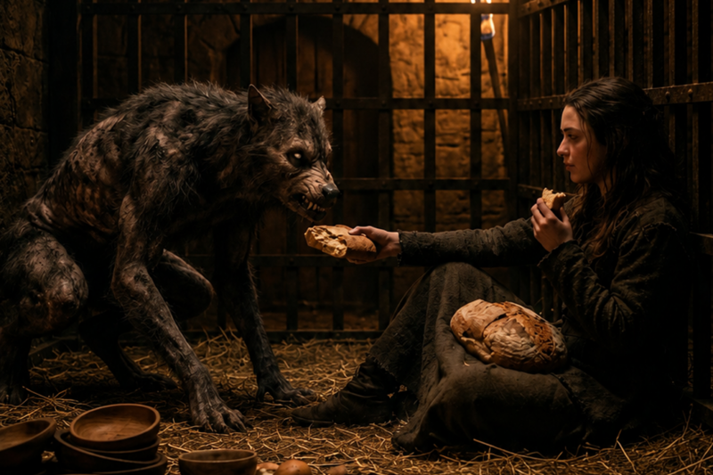 The Alpha King’s Lycan Hadn’t Eaten in Eleven Days — She Sat in Its Cell and Shared Her Bread