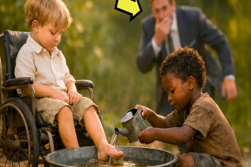 “I Will Wash Your Feet, And You Will Walk” — The Poor Boy Everyone Mocked… Until A Paralyzed Child Took His First Step