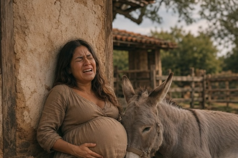 PREGNANT AND ABANDONED, SHE FOUND REFUGE IN A RANCH WITH A DONKEY... AND HAD TO FIGHT FOR EVERYTHING