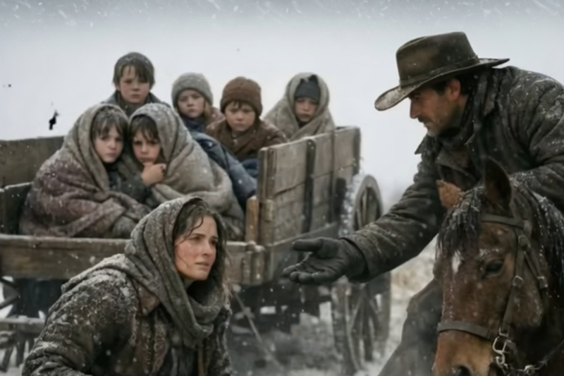 The Pregnant Widow Dragging 5 Kids Through the Desert—Until a Cowboy Said, “Come With Me ”