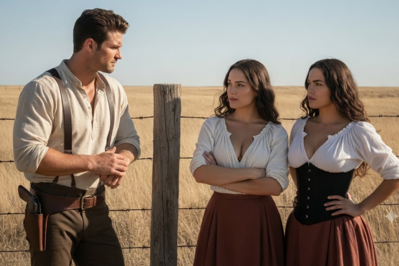 HE FIXED THEIR FENCE FOR FREE—BUT THAT NIGHT, THE SISTERS FOUGHT OVER WHO’D WIN THE COWBOY’S HEART