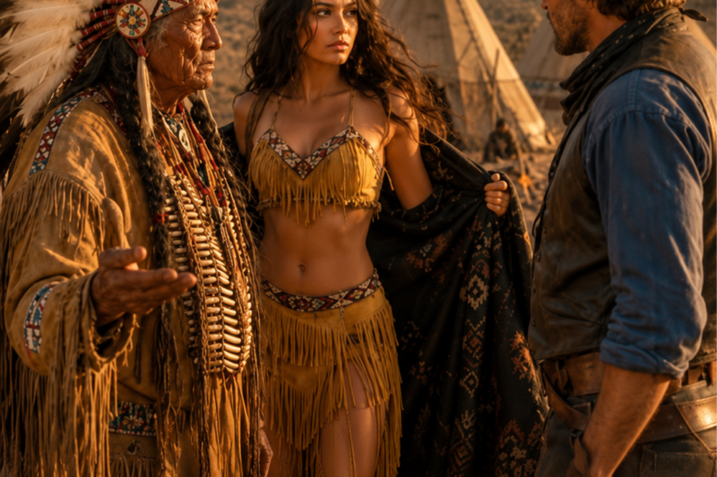THE COWBOY AND THE CHIEF’S CURSED DAUGHTER