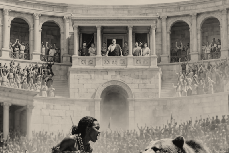 THOUSANDS CHEERED FOR BLOOD AS A HELPLESS SLAVE ENTERED THE ARENA… BUT HER NEXT MOVE LEFT EVEN HER CAPTORS SPEECHLESS