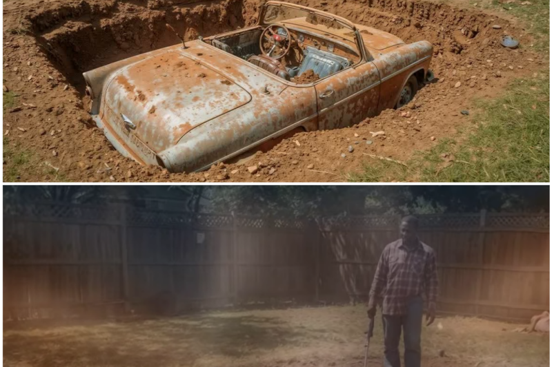 Man With a Metal Detector Found a Car Under His Yard, But When He Opened the Trunk — He Froze!