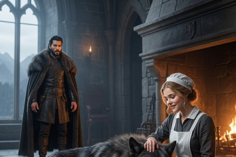 No One Touched the Alpha King’s Feral Wolf — Until the Maid Walked In and Sat Beside It