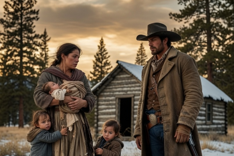 She Was Abandoned with Three Babies, Until a Cowboy Carried Them to His Hidden Cabin