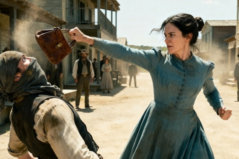 She Fought The Bandit For Her Purse, The Cowboy Said, “That’s My Kind Of Woman” AI