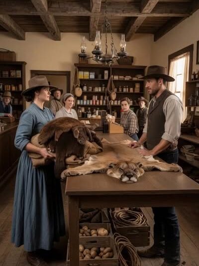 A widow walked into a small Texas mercantile carrying a bundle of old pelts… and everyone expected a desperate woman trying to survive.