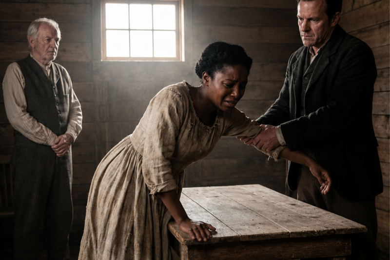 ENSLAVED WOMAN FORCED TO STRIP NAKED FOR PLANTATION INSPECTION — THE BRUTAL RITUAL BEFORE BIG HOUSE SERVICE