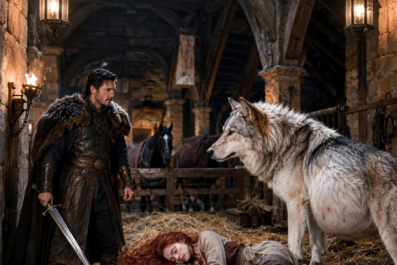 The Alpha King Found Her Asleep in the Stall — The Pregnant Wolf Was Standing Beside Her