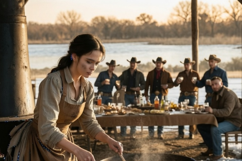 SHE TOOK A JOB COOKING FOR COWBOYS—NOT KNOWING ONE OF THEM SECRETLY OWNED THE LAND THEY STOOD ON