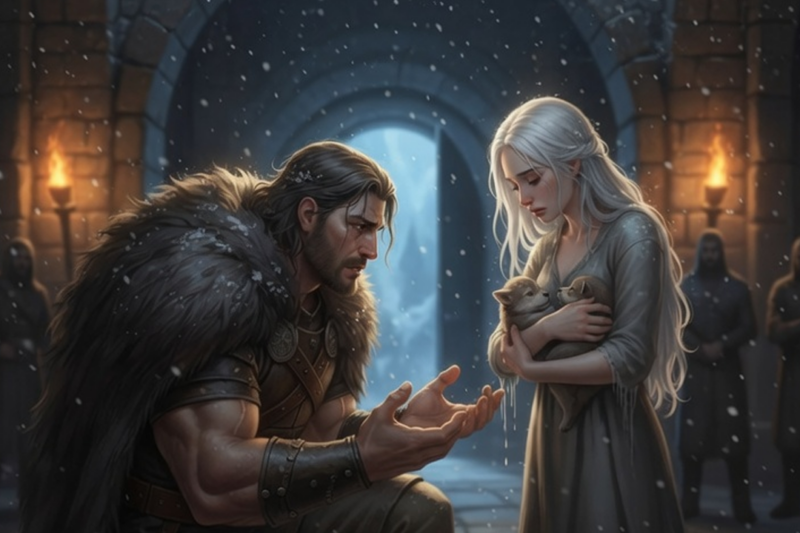 The Alpha Pack Mourned Their Pups — Until the Human Omega Walked In, Dusted With Snow, Holding Them