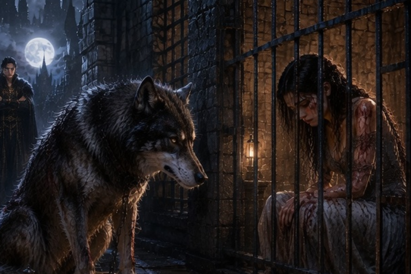 THE ALPHA KING’S HELLHOUND GUARDED HER CELL FOR SIX DAYS… AND REFUSED TO LET ANYONE NEAR THE WOMAN HE CONDEMNED TO DEATH