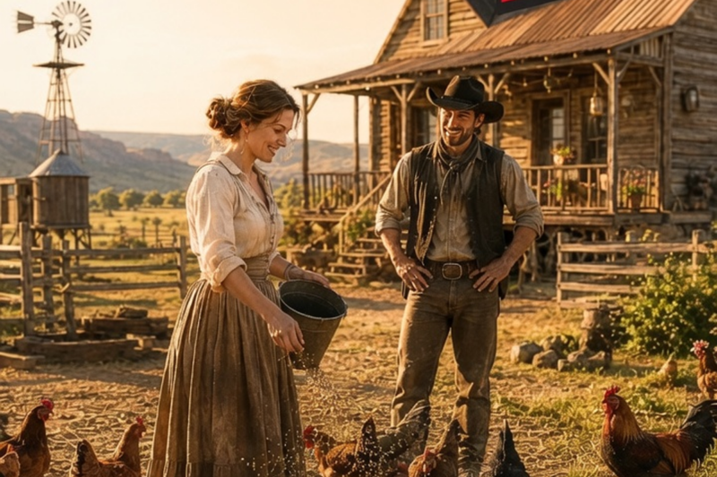 He Wanted Wife to Tend the Chickens — She Turned His Bankrupt Cabin Into the Pride of the Territory