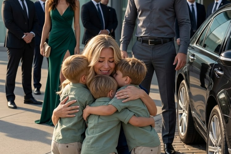 My Billionaire Ex-Husband Sat Beside Me on a Flight Just to Humiliate Me—Then Three Little Boys Ran Out of a Bentley Calling Me “Mom”