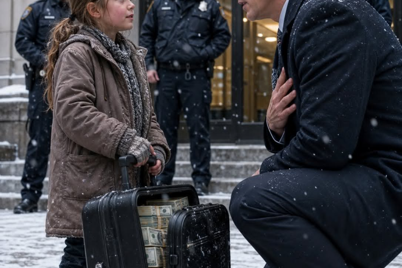 POOR GIRL WHO COLLECTS SCRAP RETURNS SUITCASE OF MONEY TO BILLIONAIRE — A SECRET IS REVEALED...