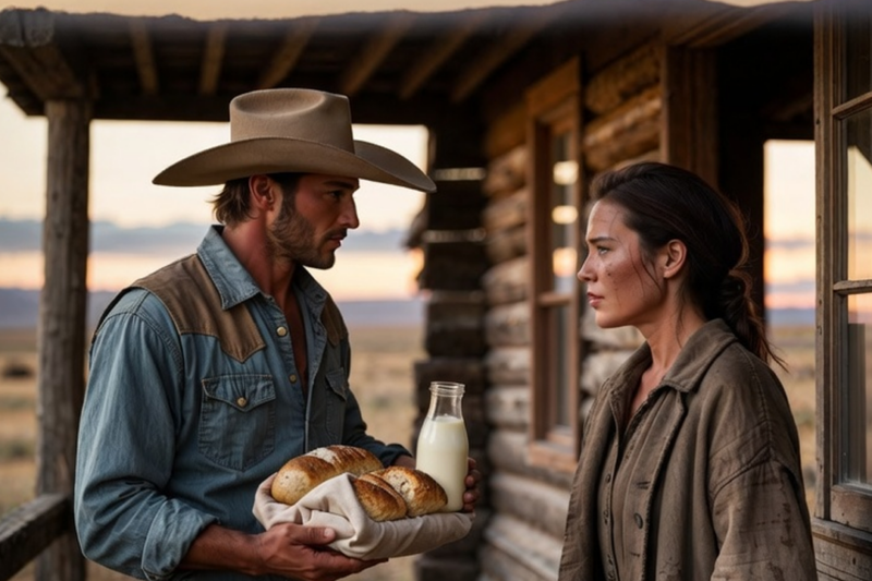 COWBOY BROUGHT HER BREAD AND MILK FOR A WEEK, THEN SAID “I BROUGHT MY HEART TOO, IF YOU’LL TAKE IT”