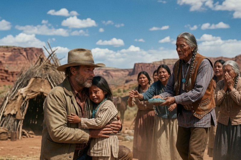 A LONELY RANCHER FOUND A LITTLE APACHE GIRL DYING IN THE BRUSH — WHAT HE DID NEXT DEFIED EVERYONE IN THE VALLEY