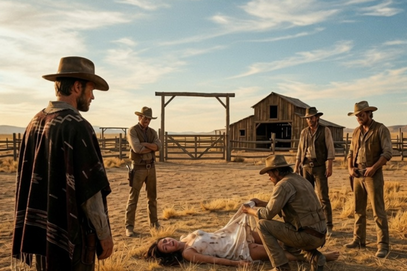 FIVE KILLERS HAD THE GIRL IN THE DUST… UNTIL ONE OLD GUNSLINGER RODE IN AND PAINTED THE ARIZONA DESERT RED